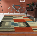 Winchester Darla Rust/Black Rug, 8'5" x 11'8"