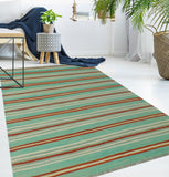 Winchester Corrick Lt. Green/Rust Rug, 3'10" x 6'7"