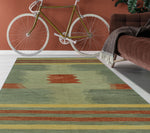 Winchester Chipo Grey/Rust Rug, 5'0" x 6'6"