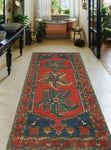 Fine VTG Dannalee Red/Blue Runner, 4'7" x 10'6"