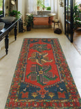 Fine VTG Dannalee Red/Blue Runner, 4'7" x 10'6"