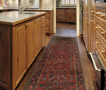 Fine VTG Asianne Red/Blue Runner, 3'1" x 8'4"