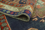 Semi Antique Borden Navy/Rust Runner, 4'10" x 10'1"