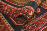 Fine VTG Rahimat Navy/Rust Runner, 2'9" x 10'11"
