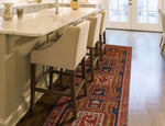 Fine VTG Rahimat Navy/Rust Runner, 2'9" x 10'11"