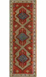 Fine VTG Bert Red/Beige Runner, 3'6" x 10'4"