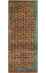 Fine VTG Goli Rust/Blue Runner, 3'10" x 9'10"