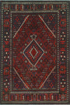 Fine VTG Amie Red/Charcoal Rug, 6'9" x 10'0"
