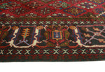 Fine VTG Larissa Red/Charcoal Rug, 7'1" x 10'1"