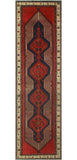 Fine VTG Attila Red/Beige Runner, 3'10" x 13'2"
