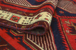 Fine VTG Attila Red/Beige Runner, 3'10" x 13'2"