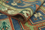 Fine VTG Lahor 55 Blue/Beige Runner, 3'11" x 8'10"