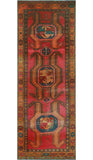 Fine VTG Katharin Red/Orange Runner, 3'10" x 10'8"