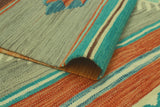 Winchester Chaimae Orange/Blue Rug, 3'10" x 6'9"