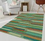 Winchester Danyiar Rust/Blue Rug, 3'11" x 5'10"