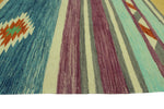 Winchester Abyan Blue/Red Rug, 6'7" x 8'5"