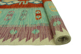 Sangat Balym Purple/Green Rug, 4'1" x 5'8"