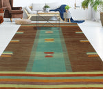 Winchester Loren Blue/Brown Rug, 9'2" x 11'10"