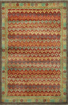 Balochi Audrina Burgundy/Charcoal Rug, 5'0" x 7'10"
