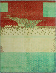 Balochi Winnie Ivory/Turquoise Rug, 5'10" x 7'8"