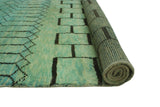 Balochi Crompton Ivory/Lt. Green Rug, 4'2" x 5'9"