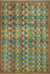 Balochi Kathlene Red/Green Rug, 4'0" x 6'0"