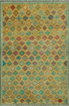 Balochi Kallie Gold/Purple Rug, 3'11" x 5'11"