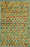 Balochi Kallie Gold/Purple Rug, 3'11" x 5'11"