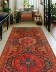 Fine VTG Nuray Charcoal/Red Runner, 4'7" x 9'7"