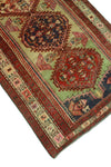 Fine VTG Aisha Lt. Green/Beige Runner, 3'10" x 9'7"