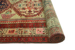 Fine VTG Aisha Lt. Green/Beige Runner, 3'10" x 9'7"