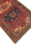 Fine VTG Hosna Red/Beige Runner, 3'7" x 10'3"