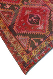 Fine VTG Zeyne Charcoal/Red Runner, 4'7" x 10'1"