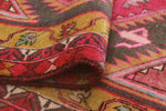 Fine VTG Zeyne Charcoal/Red Runner, 4'7" x 10'1"