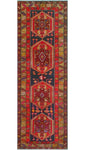 Fine VTG Abdu Red/Burgundy Runner, 3'4" x 10'2"