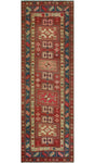 Fine VTG Gaylene Burgundy/Beige Runner, 3'7" x 11'2"