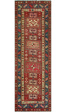 Fine VTG Gaylene Burgundy/Beige Runner, 3'7" x 11'2"