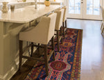 Fine VTG Adelissa Navy/Gold Runner, 3'6" x 10'5"