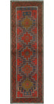 Fine VTG Helmand Red/Blue Runner, 3'1" x 9'3"