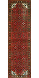 Fine VTG Beldan Red/Charcoal Runner, 3'7" x 13'5"