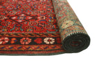 Fine VTG Beldan Red/Charcoal Runner, 3'7" x 13'5"