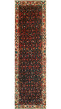 Fine VTG Gayle Black/Ivory Runner, 2'11" x 9'11"