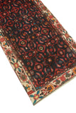 Fine VTG Gayle Black/Ivory Runner, 2'11" x 9'11"