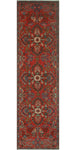 Fine VTG Dena Red/Charcoal Runner, 2'8" x 9'4"