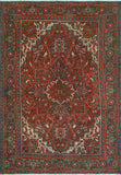 Fine VTG NursuLt. a Red/Navy Rug, 6'11" x 9'11"