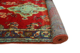 Fine VTG Kyleigh Red/Blue Runner, 3'7" x 10'11"