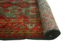 Fine VTG Randi Red/Charcoal Runner, 3'10" x 10'8"