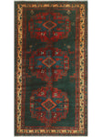 Fine VTG Chaya Charcoal/Blue Rug, 5'0" x 9'5"