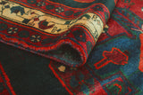 Fine VTG Chaya Charcoal/Blue Rug, 5'0" x 9'5"