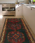 Fine VTG Chaya Charcoal/Blue Rug, 5'0" x 9'5"